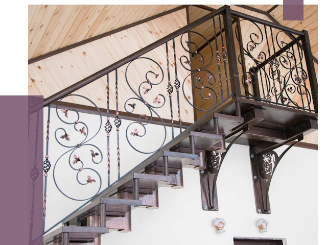 Кованые лестницы в Иванове от 80590 руб. под ключ