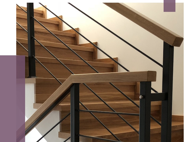 Обшивка металлической лестницы деревом в Иванове от 4391 руб.