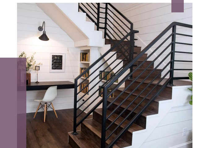 Перила для лестницы в доме в Иванове от 7491 руб. — ПРОЛЁТ-Внв