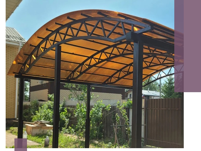 Изготовление навесов под ключ в Иванове из качественных материалов