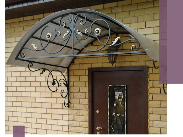 Изготовление козырьков из металла под ключ в Иванове