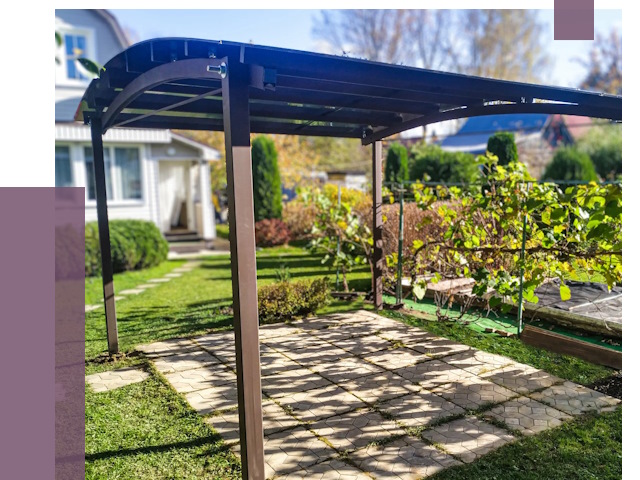 Навесы для дачи в Иванове от 12863 руб. под ключ — ПРОЛЁТ-Внв