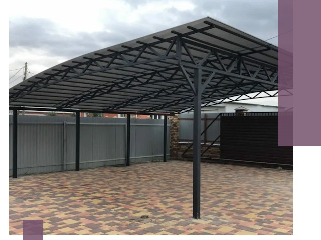 Металлические навесы под ключ в Иванове — изготовление и монтаж