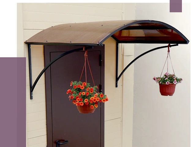 Козырьки над входом в Иванове от 14981 руб.  | ПРОЛЁТ-Внв