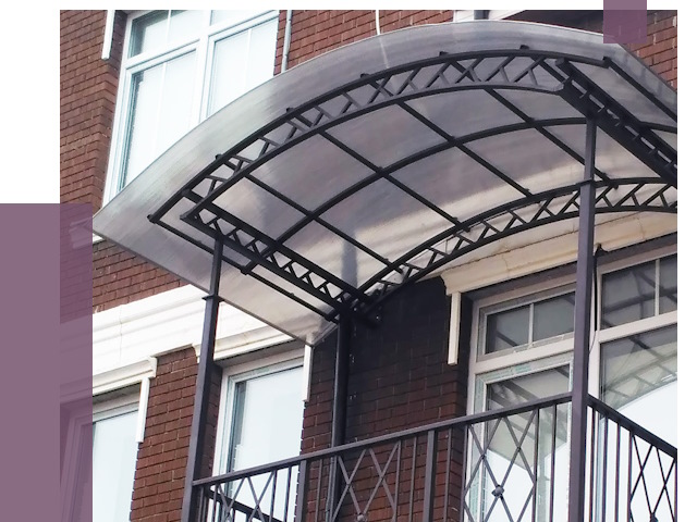 Козырьки над балконом в Иванове от 8731 руб.  | ПРОЛЁТ-Внв