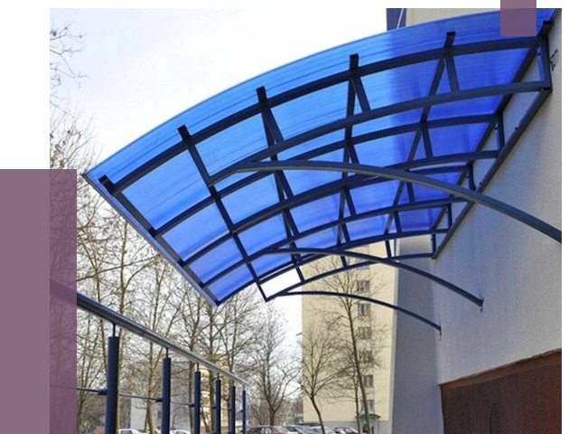 Козырьки из поликарбоната в Иванове от 4339 руб. под ключ | ПРОЛЁТ-Внв