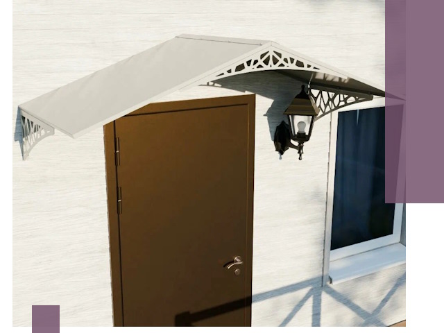 Металлические козырьки на входы и террасы в Иванове