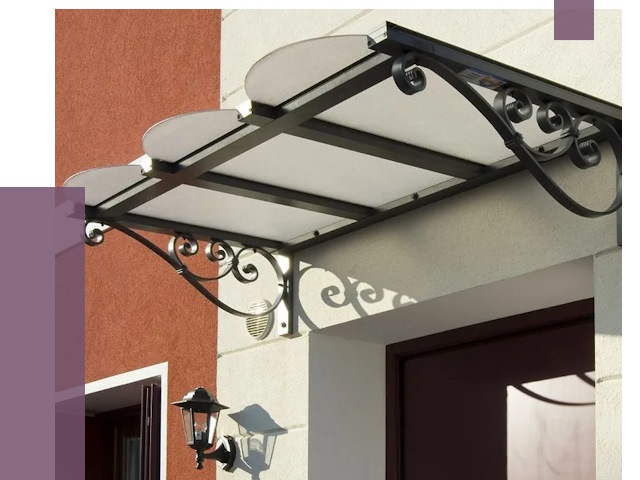 Односкатные козырьки в Иванове от 8472 руб.  | ПРОЛЁТ-Внв