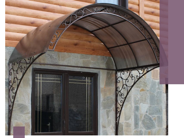 Арочные козырьки под ключ в Иванове: изготовление и монтаж